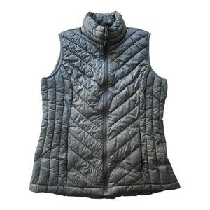 32 Degrees Women’s Lightweight Quilted Puffer Vest, Packable, Grey, Small
